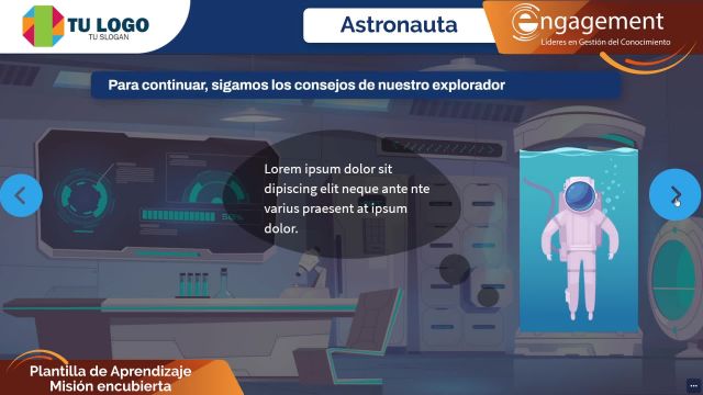 Plantilla Entrenamiento para Astronauta.